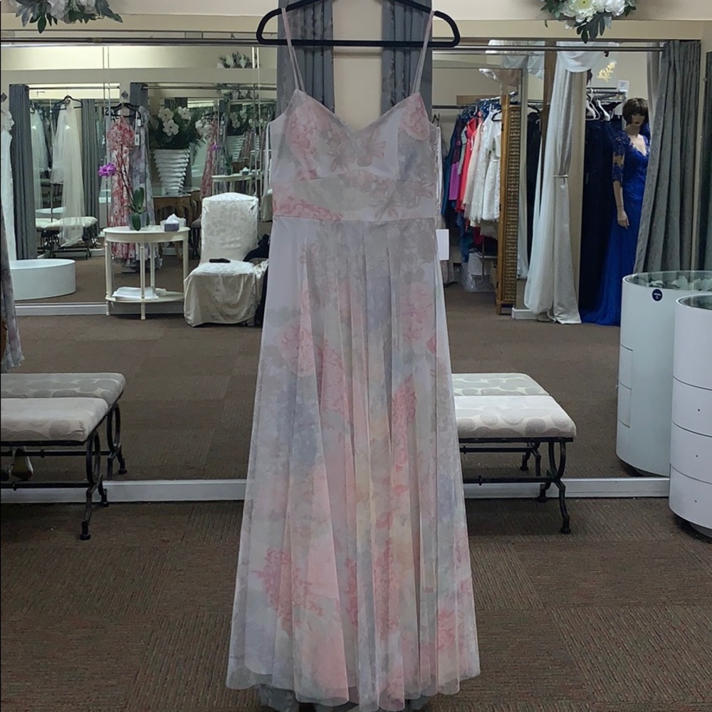 After Six tulle floral print dress
